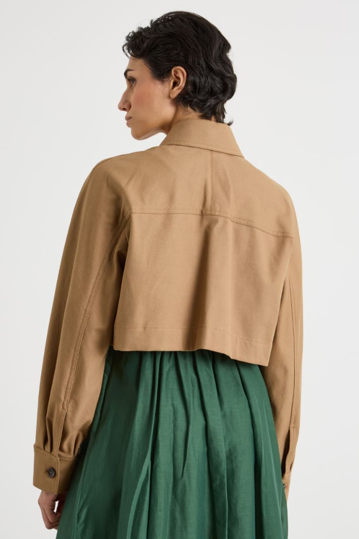 Cropped stretch-twill jacket Intrend - 4