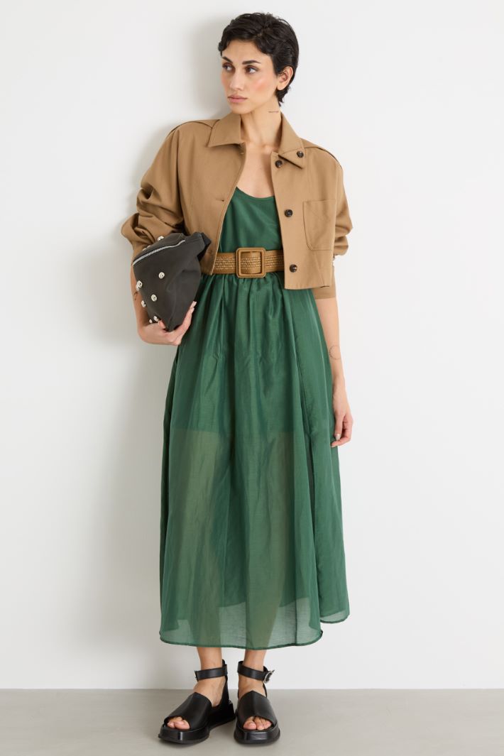 Cropped stretch-twill jacket Intrend