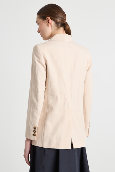 Blazer largo de sarga