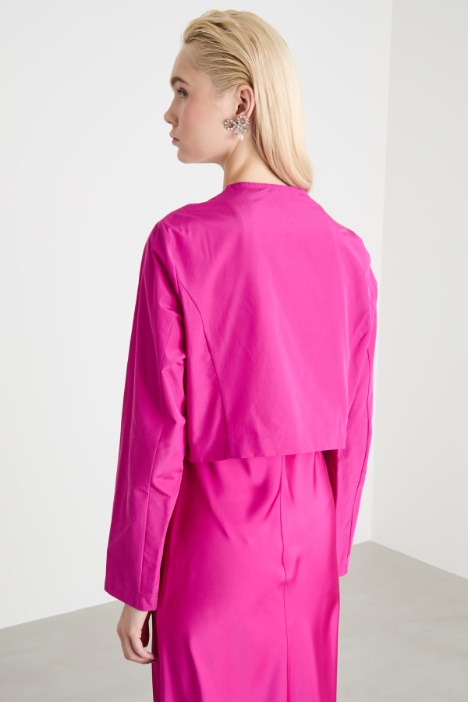 Bolero open-front in taffettà