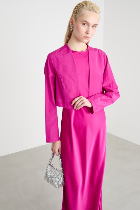 Open-front taffeta bolero Intrend