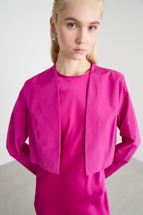 Bolero open-front in taffettà