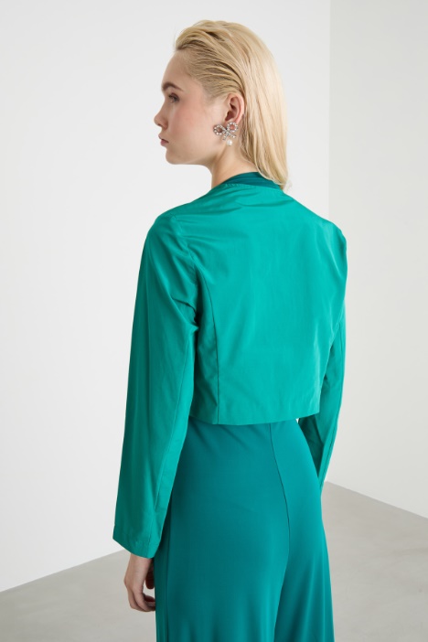 Bolero open-front in taffettà