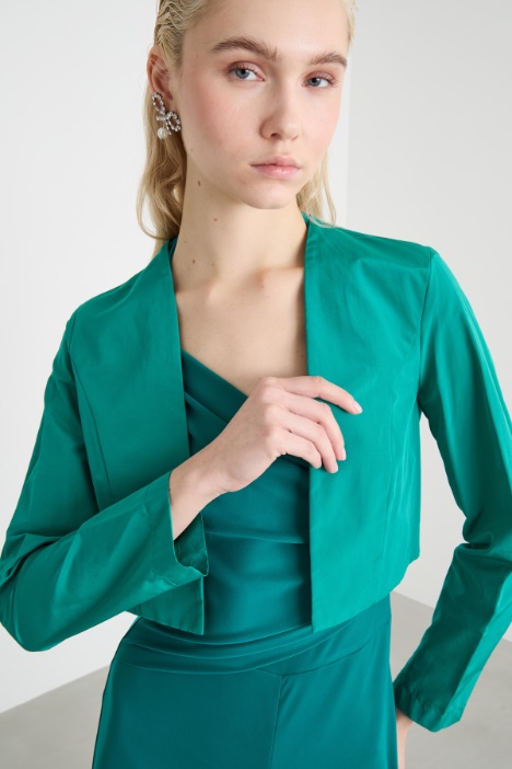 Bolero open-front in taffettà