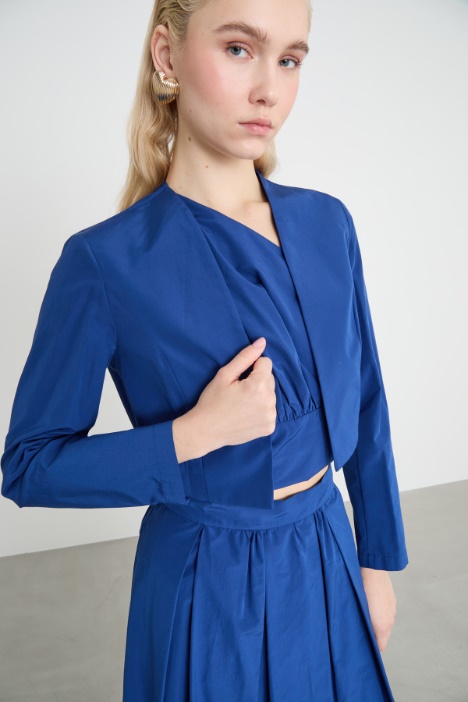 Bolero open-front in taffettà