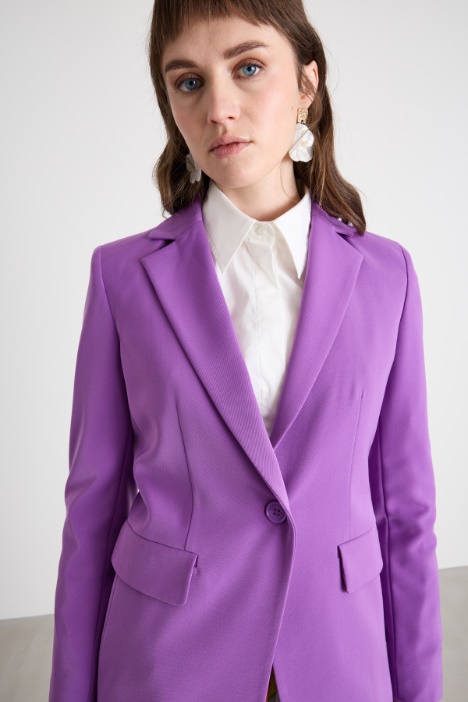 Blazer in twill tecnico stretch