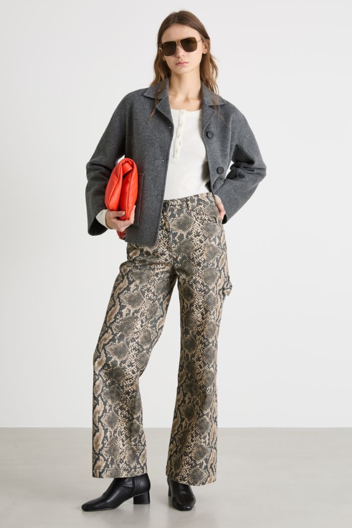 Single-breasted jacket with patch pockets Intrend