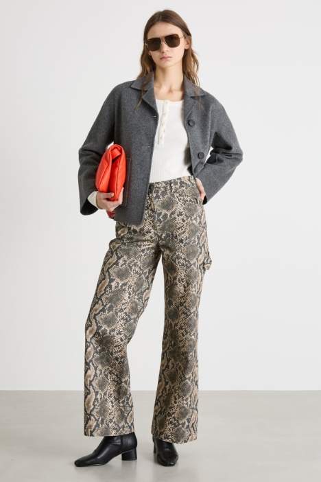 Single-breasted jacket with patch pockets Intrend