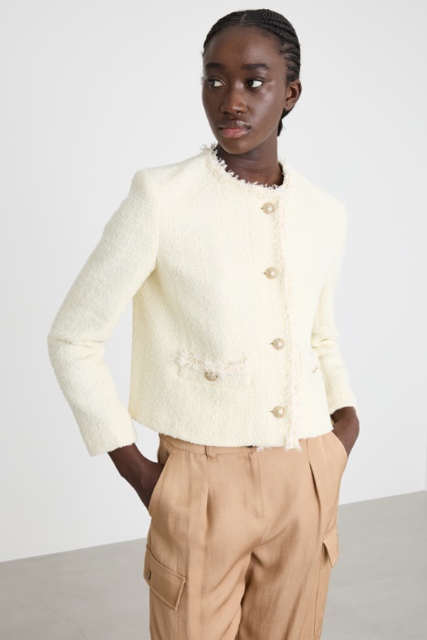 Giacca con profili sfrangiati Intrend