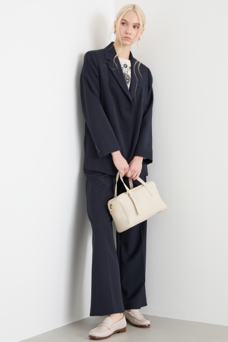 Single-breasted wool canvas blazer Intrend