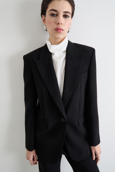 Blazer monopetto in cady