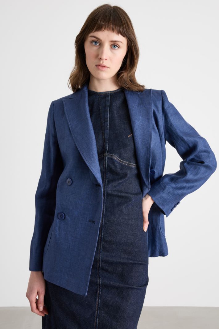 Blazer doppiopetto in tela Intrend - 2