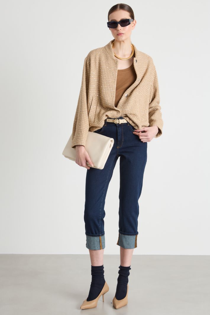 Sequinned bomber jacket Intrend