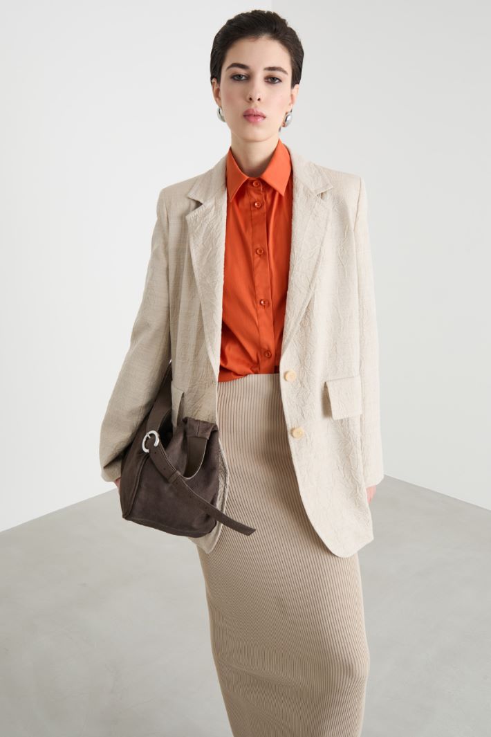 Long wool canvas blazer Intrend - 2