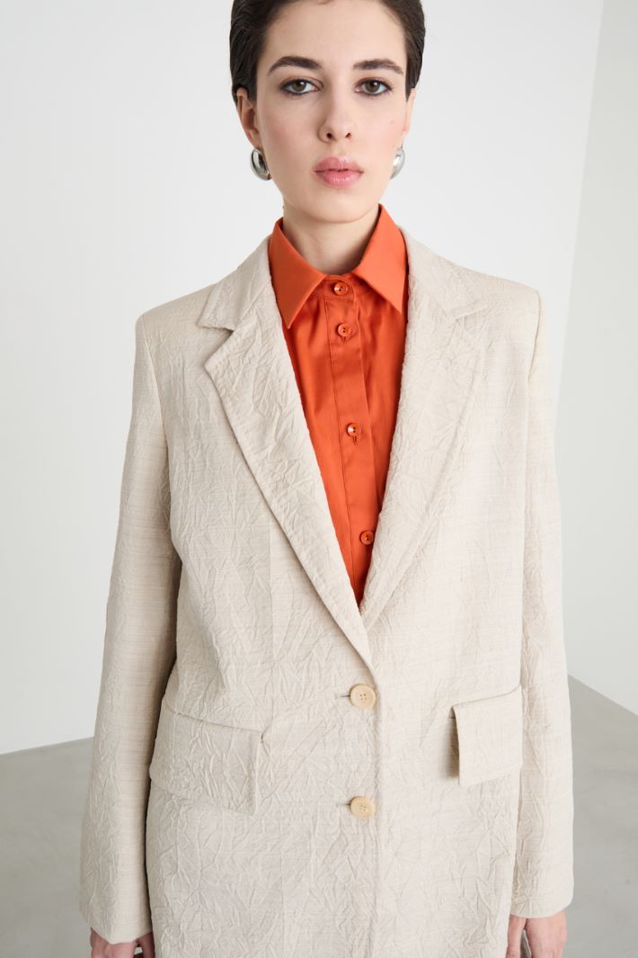 Long wool canvas blazer Intrend - 3