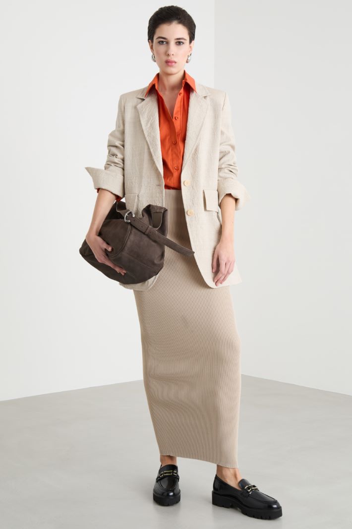 Long wool canvas blazer Intrend