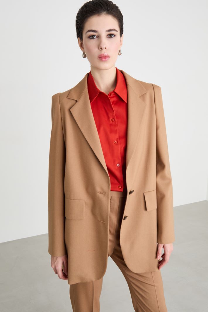 Longline single-breasted blazer Intrend - 3