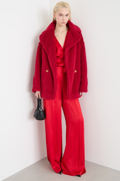 Coat in a soft, warm fabric Intrend