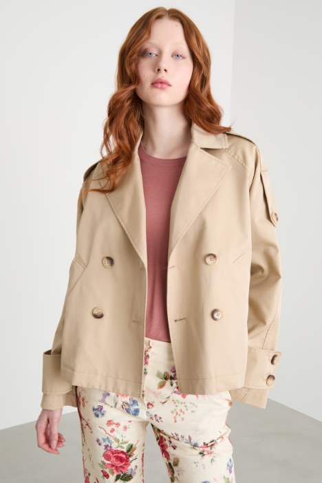 Trench crop doppiopetto