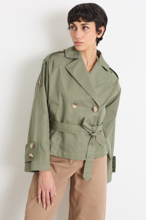 Trench crop doppiopetto