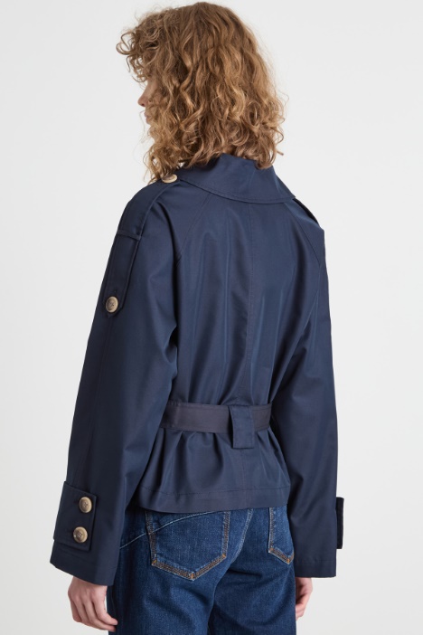 Trench crop doppiopetto