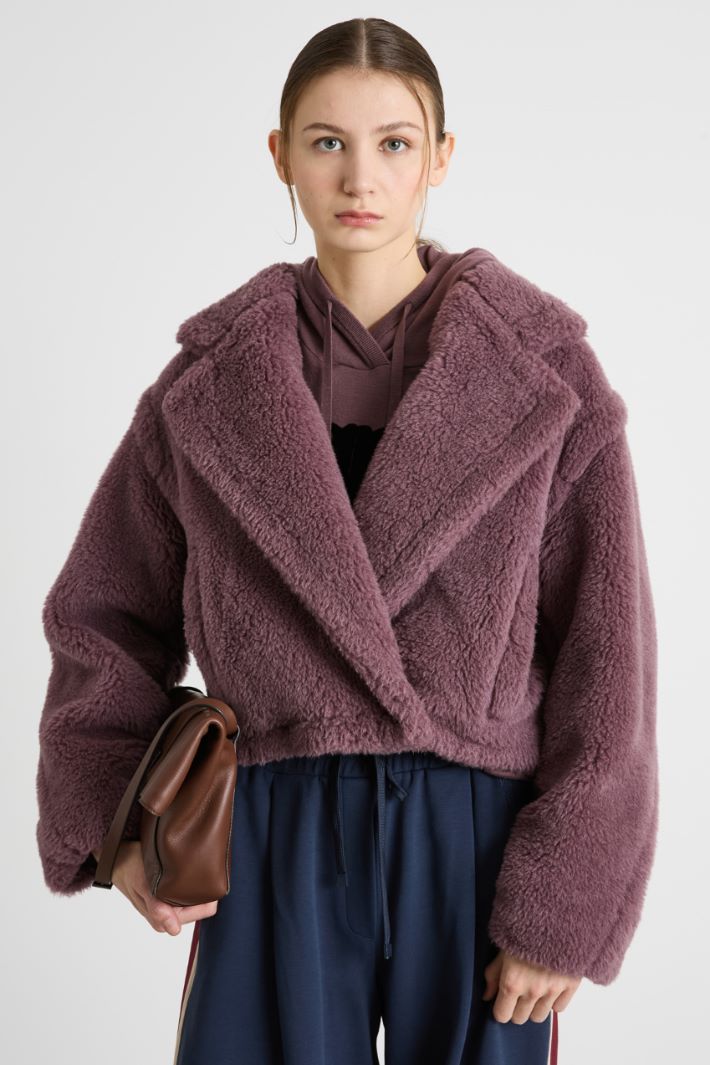 Short coat in soft, warm fabric Intrend - 3