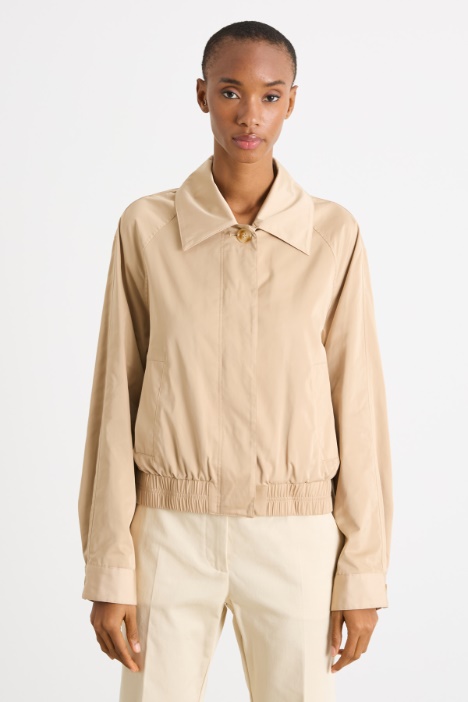 Water-repellent satin bomber jacket Intrend