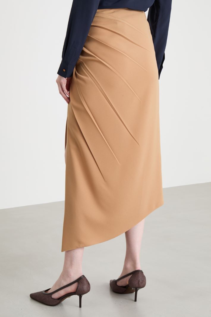 Asymmetric sablé skirt Intrend - 4