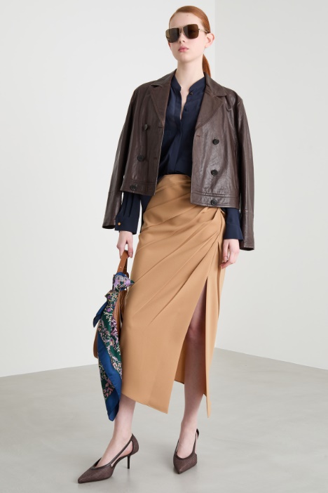 Asymmetric sablé skirt Intrend