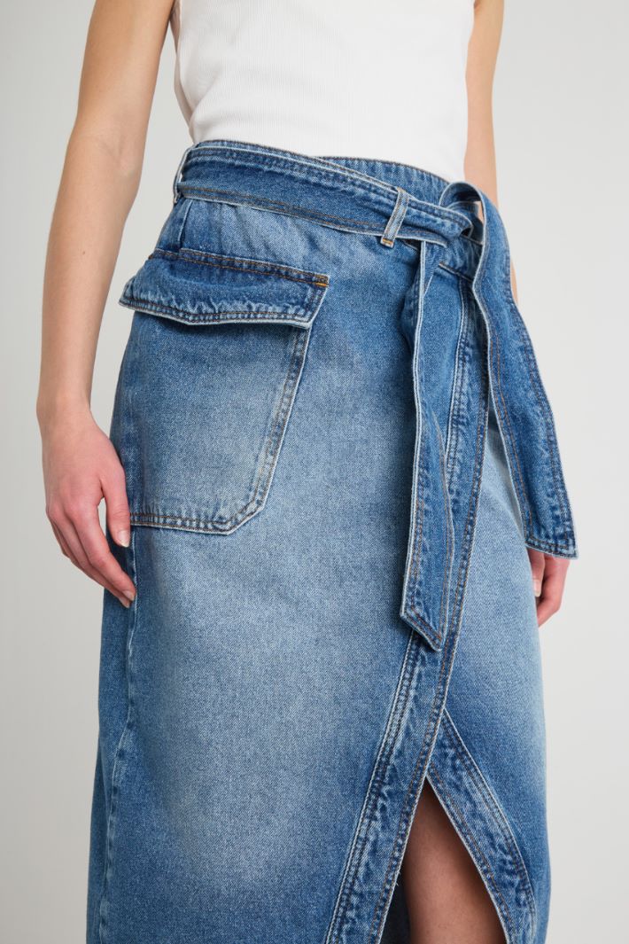 Denim wrap skirt Intrend - 3
