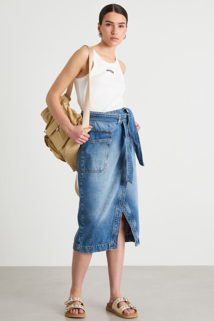 Denim wrap skirt Intrend