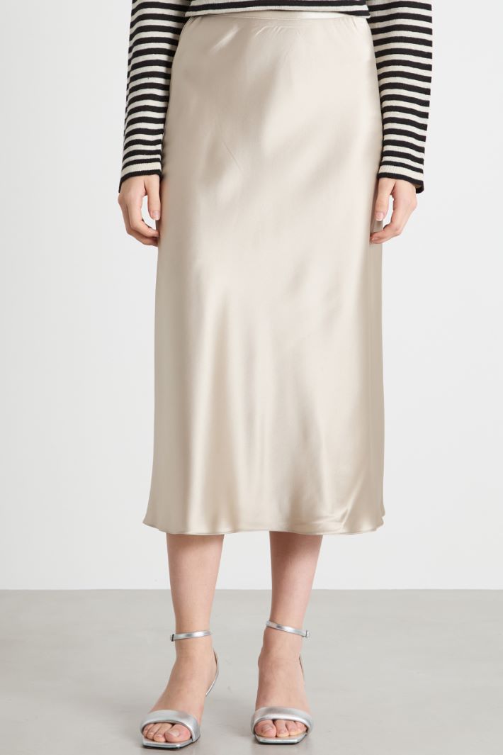 A-line satin skirt Intrend - 2