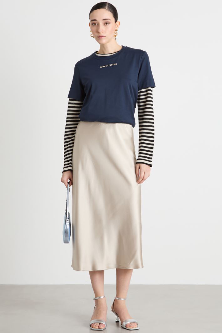 A-line satin skirt Intrend