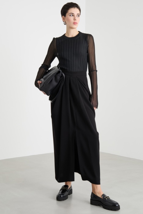 Long pleated cady skirt Intrend