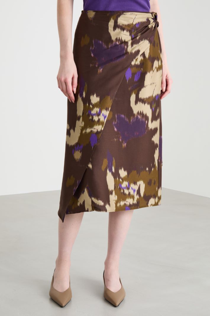 Gonna in shantung stampato Intrend - 2
