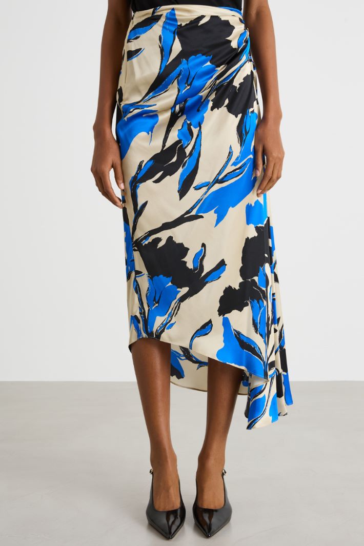 Asymmetric draped skirt Intrend - 2