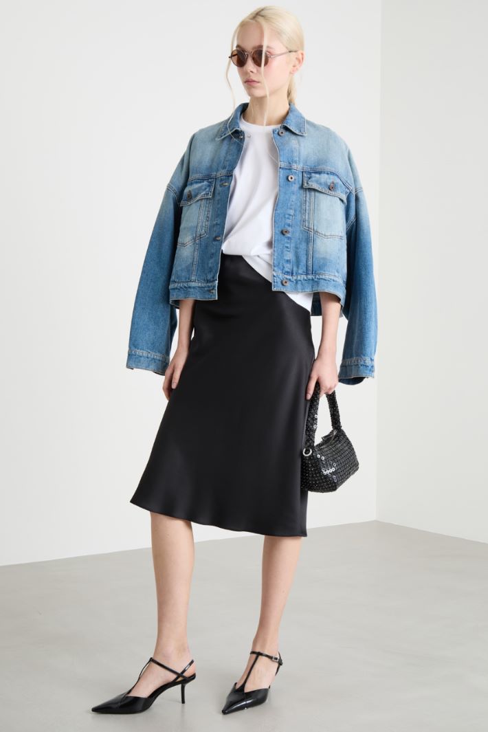 Satin midi skirt Intrend