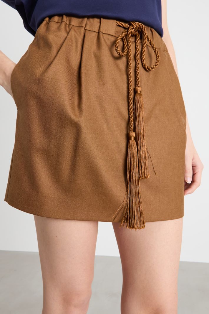 Drawstring miniskirt Intrend - 3