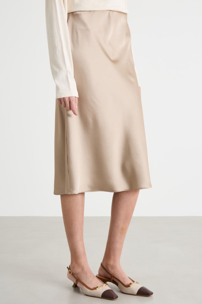 Satin midi skirt Intrend - 2