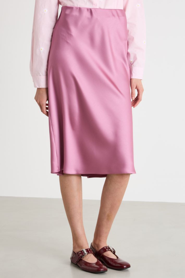 Satin midi skirt Intrend - 2