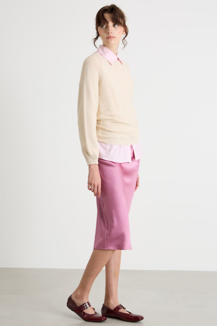 Satin midi skirt Intrend