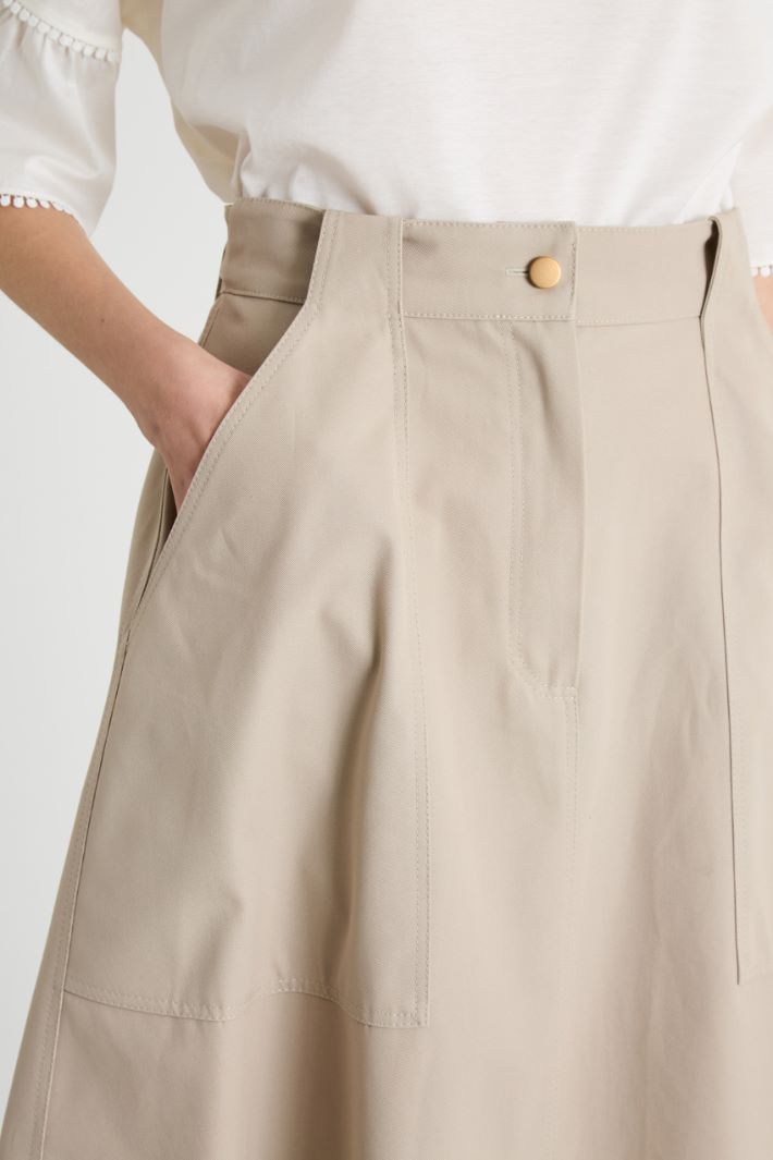 Twill midi skirt Intrend - 3