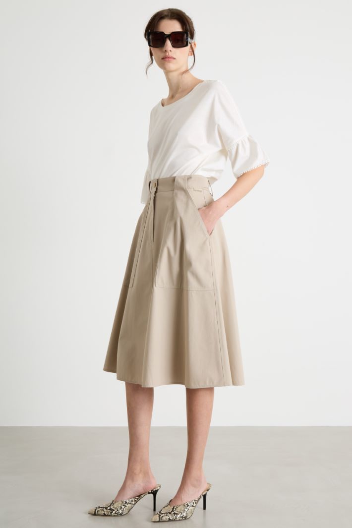 Twill midi skirt Intrend