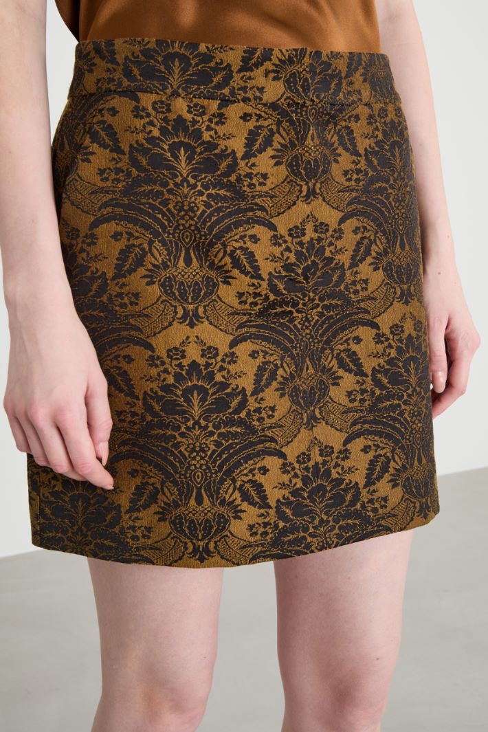 Jacquard technical wool mini skirt Intrend - 3