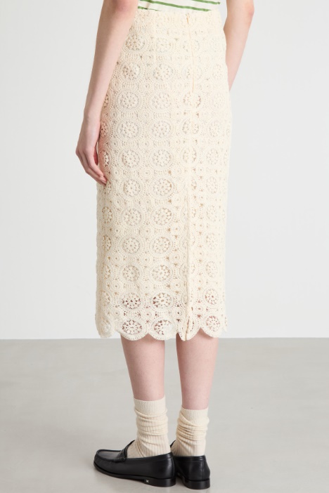 Gonna a tubino in macramé