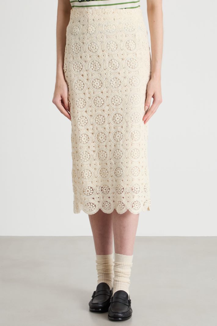 Macramé pencil skirt Intrend - 2