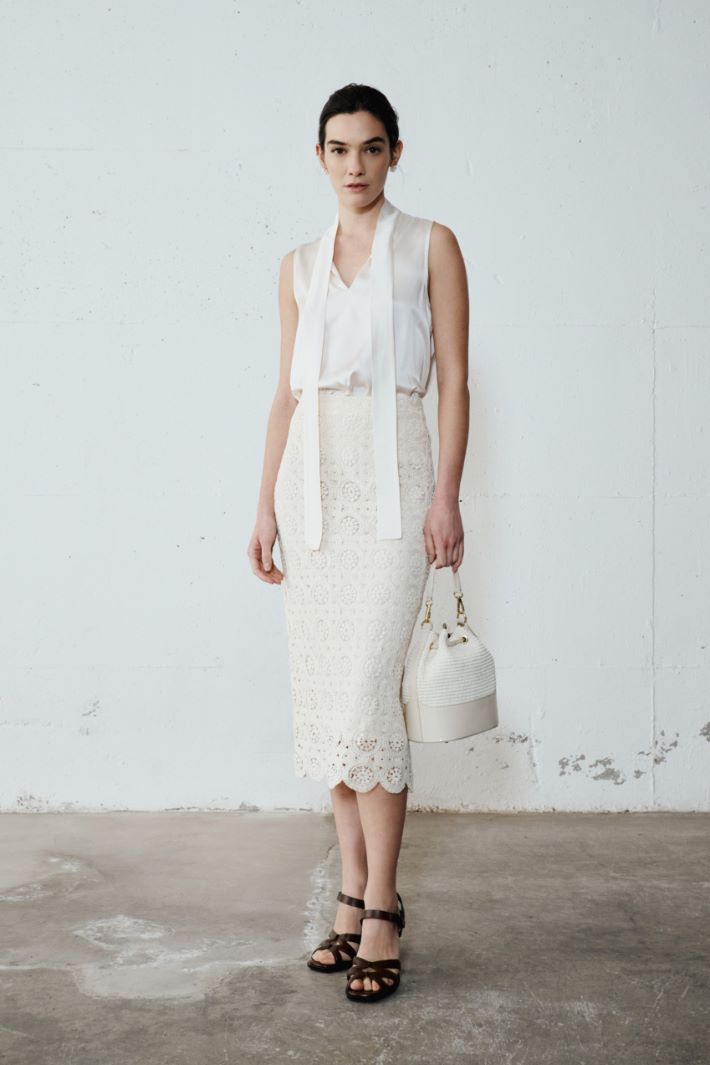 Macramé pencil skirt Intrend - 5