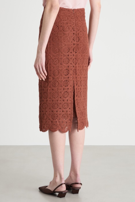 Gonna a tubino in macramé