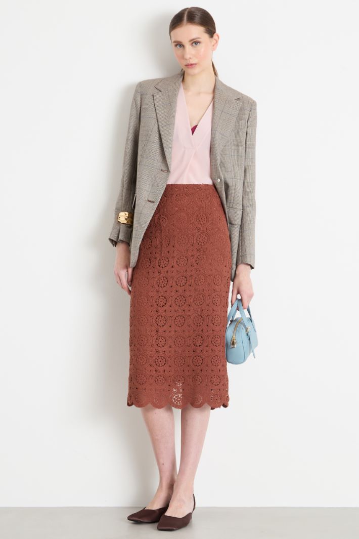 Macramé pencil skirt Intrend