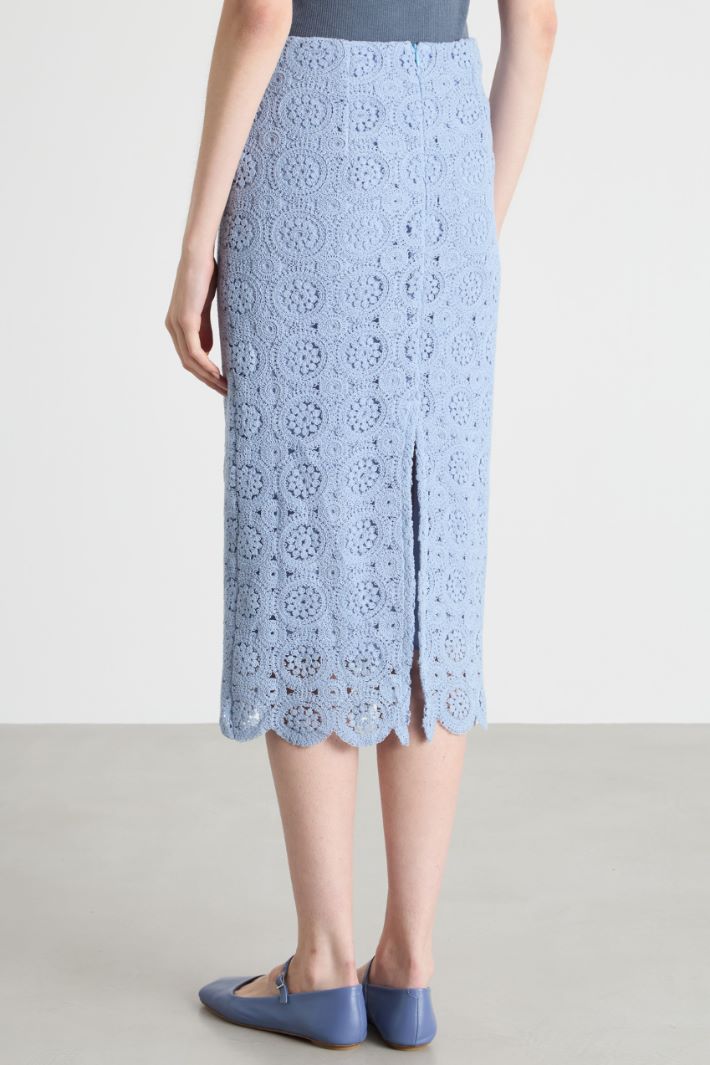 Macramé pencil skirt Intrend - 4